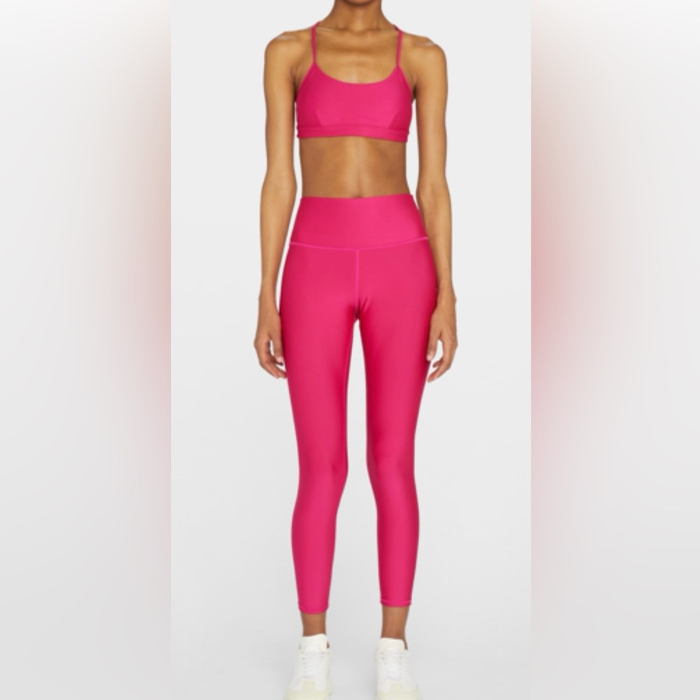 Alo Magenta Bra & Airlift Legging Set